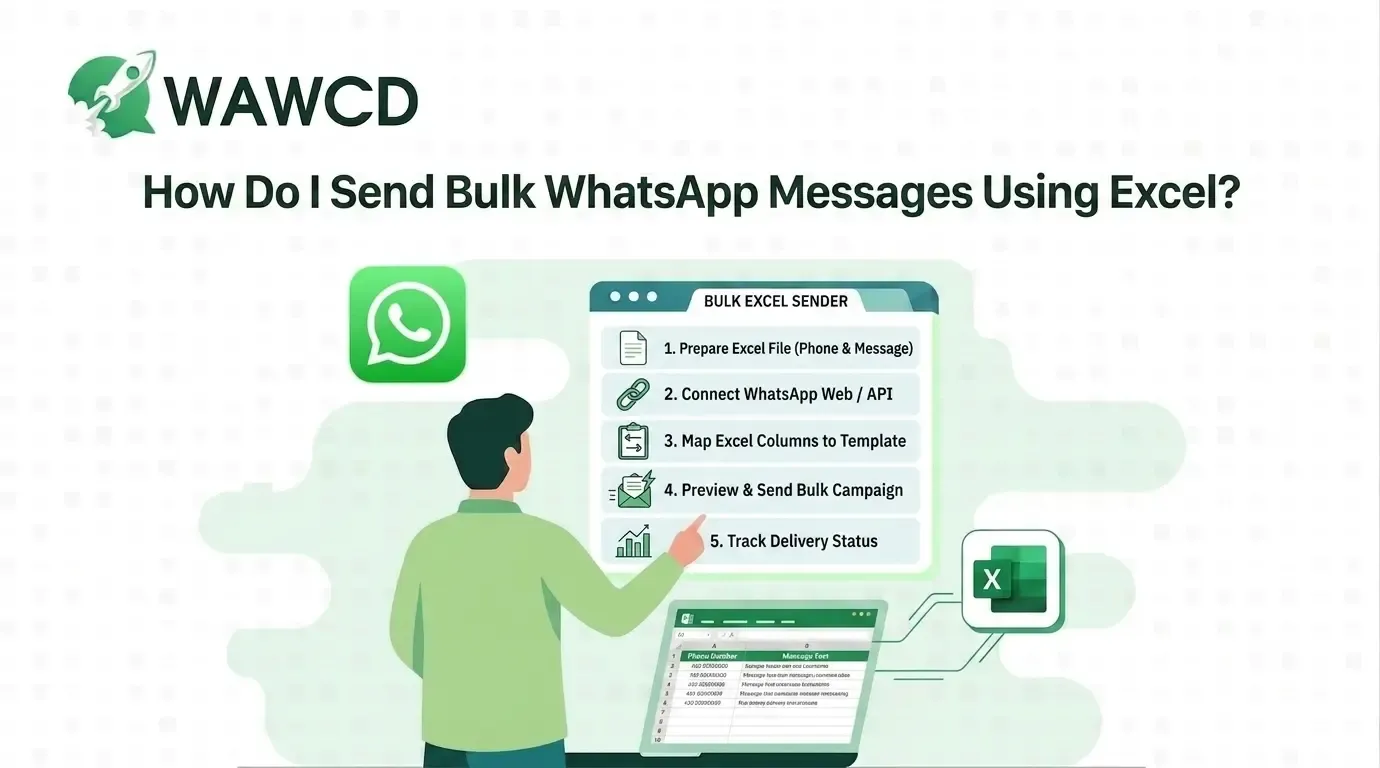 How do I Send Bulk WhatsApp Messages using Excel?Β